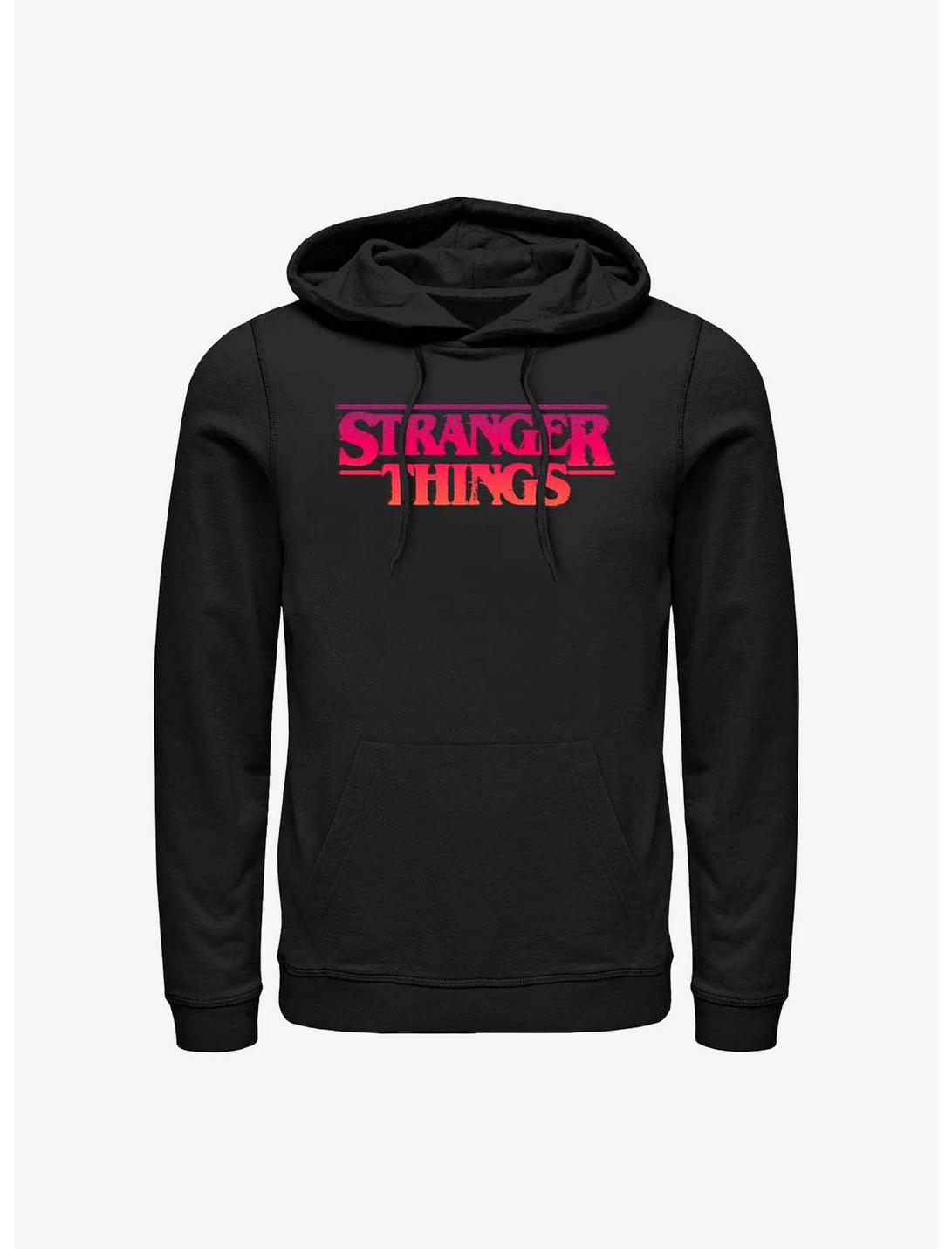 Stranger Things Grunge Logo Hoodie, BLACK, hi-res