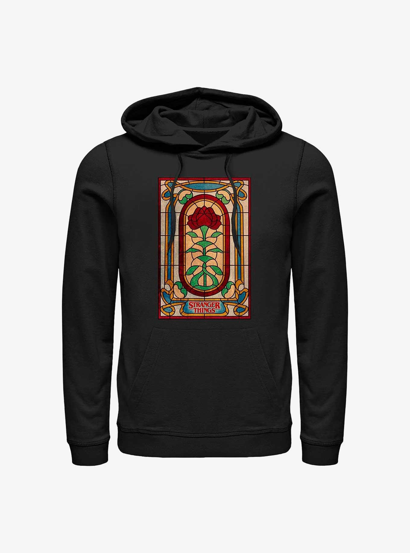 Stranger Things Stained Glass Door Hoodie, BLACK, hi-res