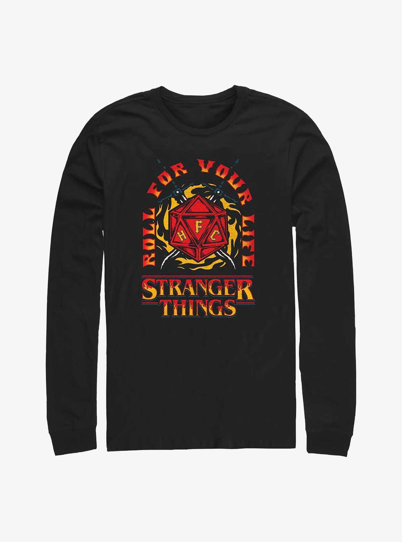 Stranger Things Fire And Dice Long-Sleeve T-Shirt, , hi-res