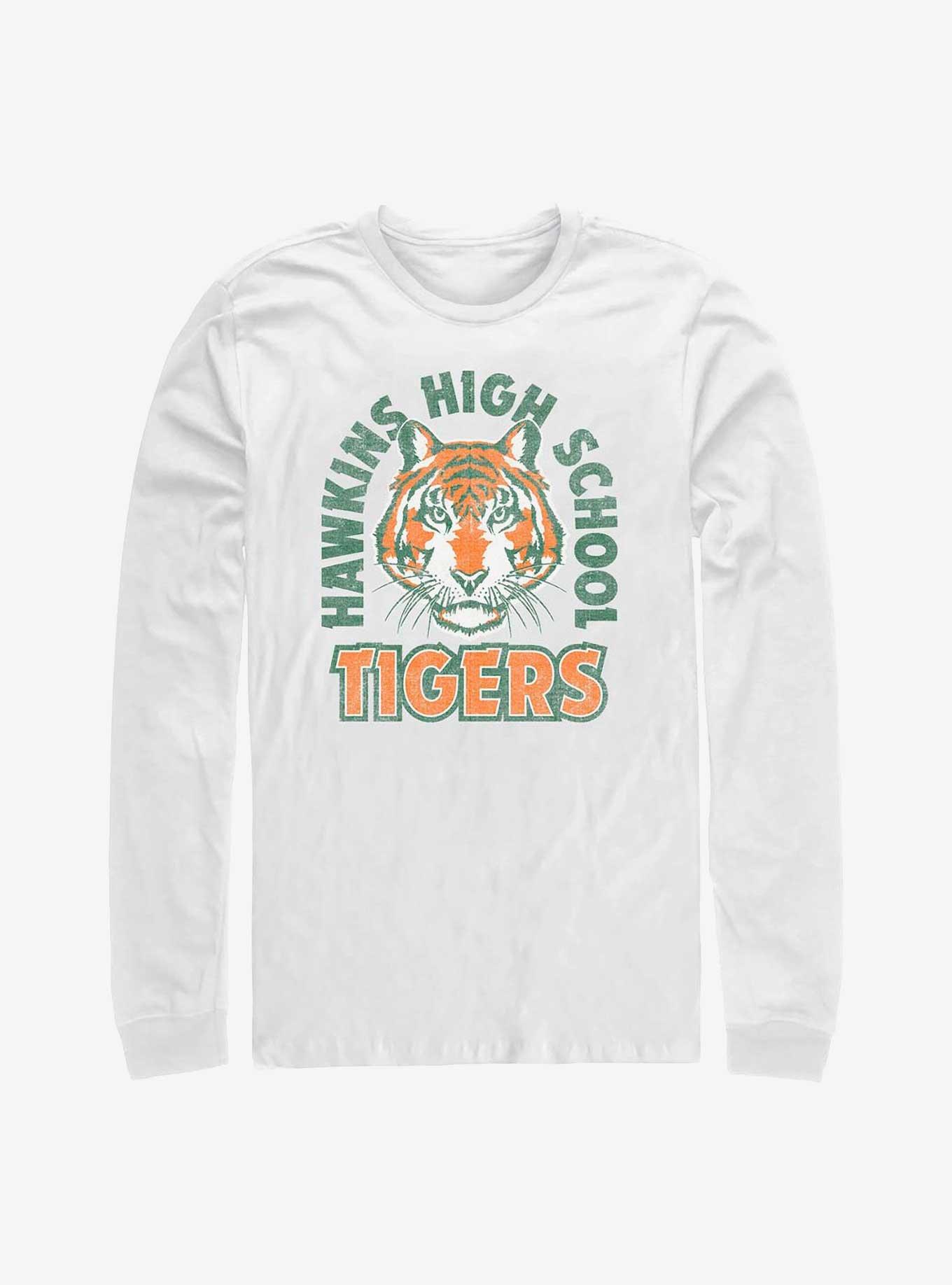 Stranger Things Hawkins High School Tigers Arch Long-Sleeve T-Shirt, WHITE, hi-res