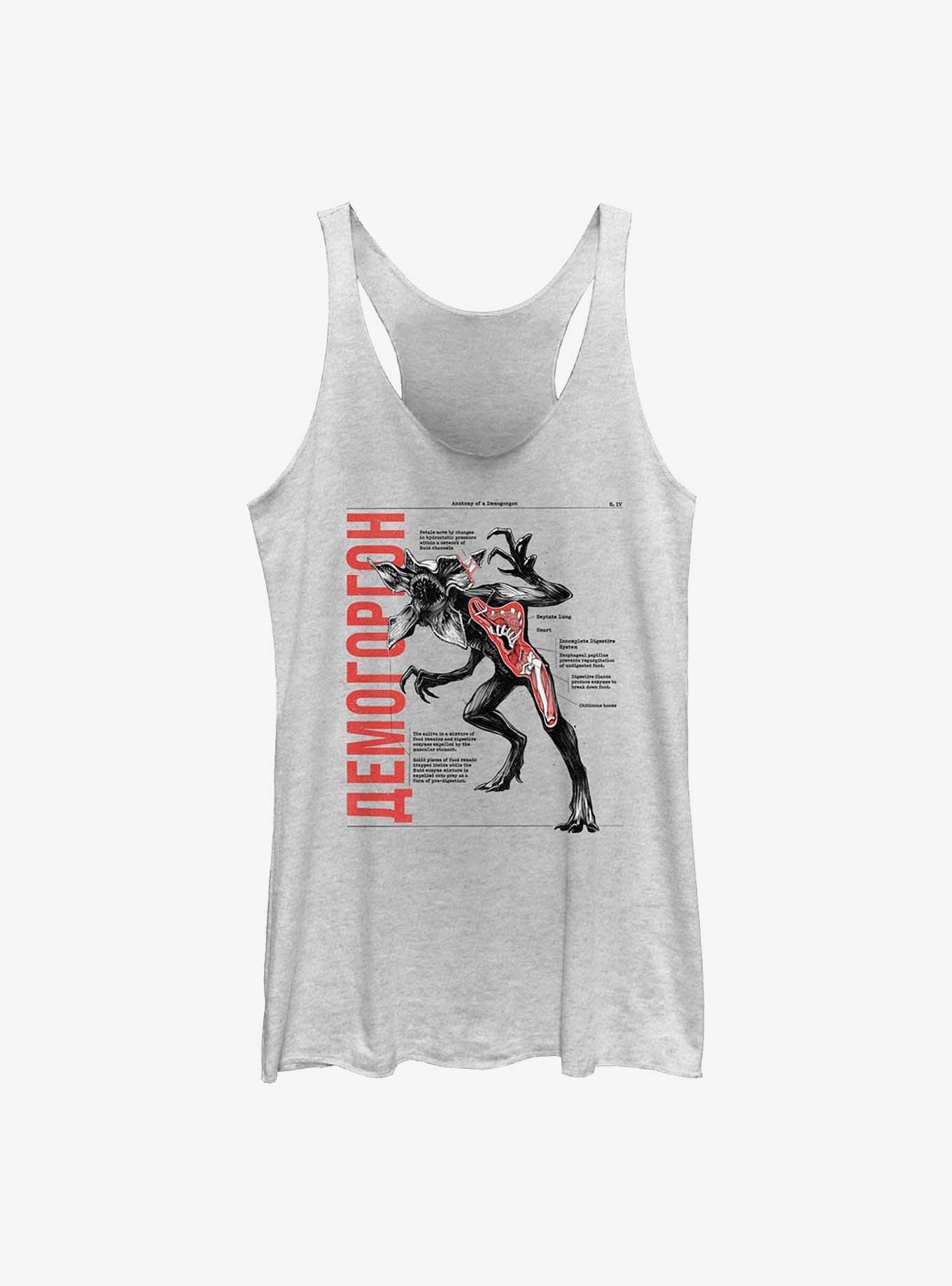 Stranger Things Anatomy Of Demogorgon Womens Tank Top, WHITE HTR, hi-res