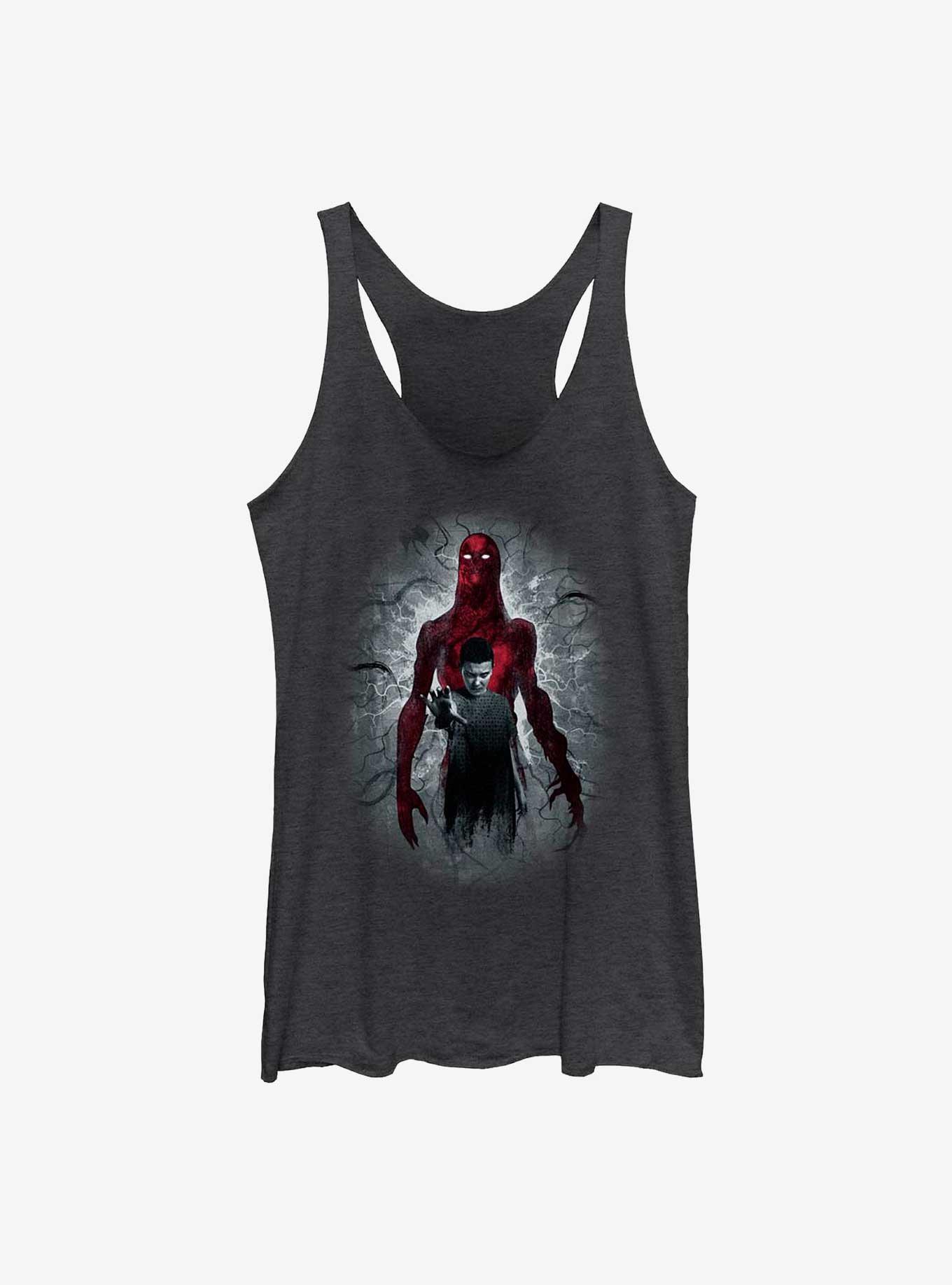 Stranger Things Vecna And Eleven Womens Tank Top, BLK HTR, hi-res