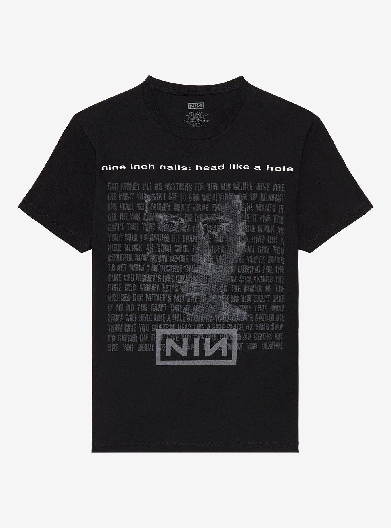 Nine Inch Nails Head Like A Hole Lyrics T-Shirt, BLACK, hi-res
