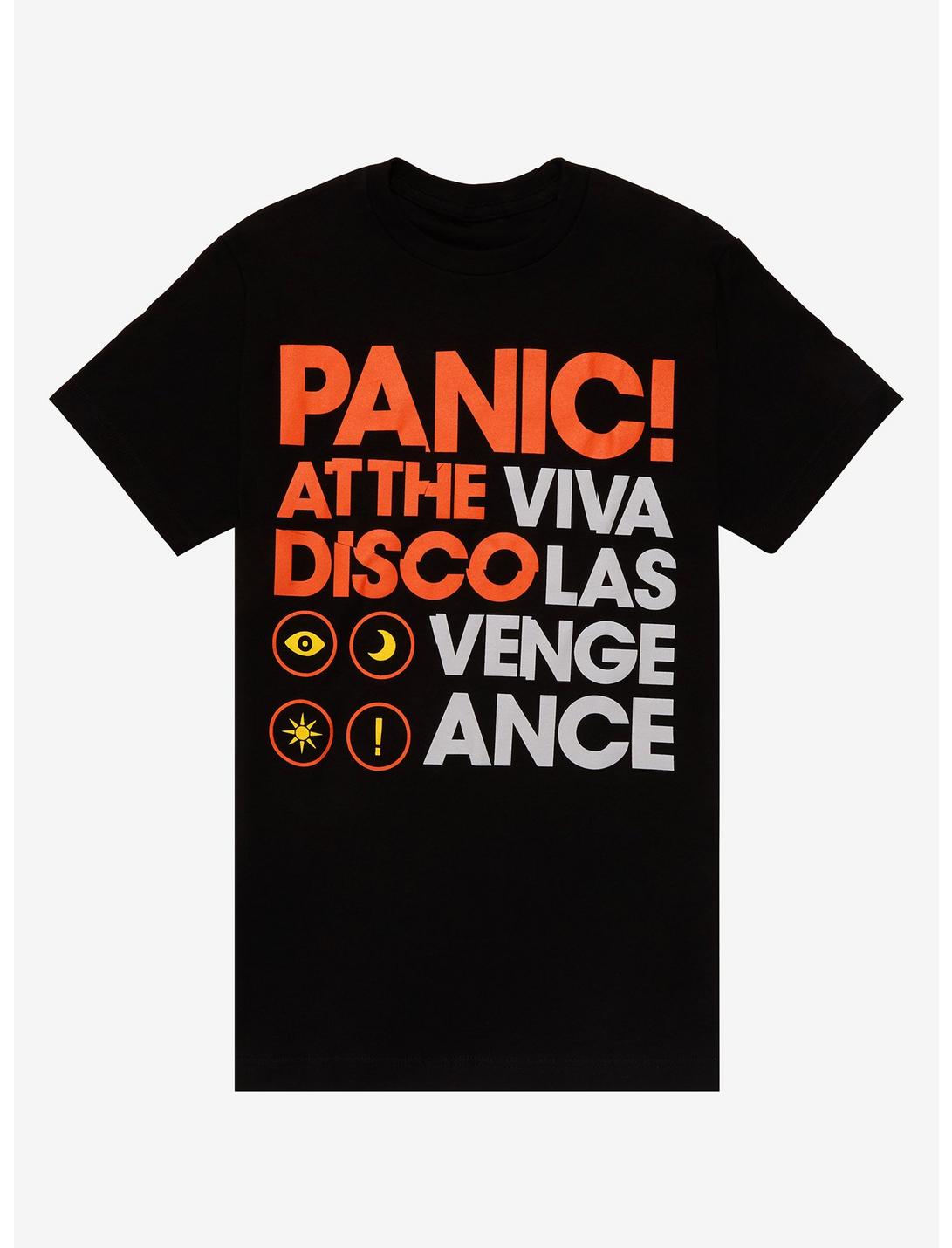 Panic! At The Disco Viva Las Vengeance Text T-Shirt, BLACK, hi-res