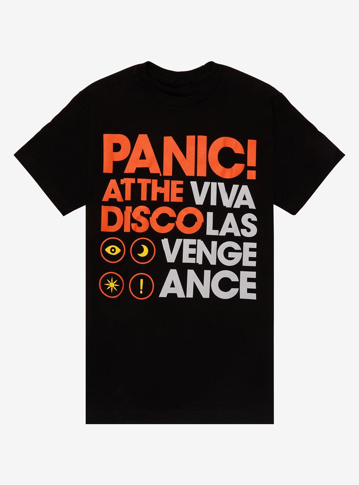 Panic! At The Disco Viva Las Vengeance Text T-Shirt, BLACK, hi-res
