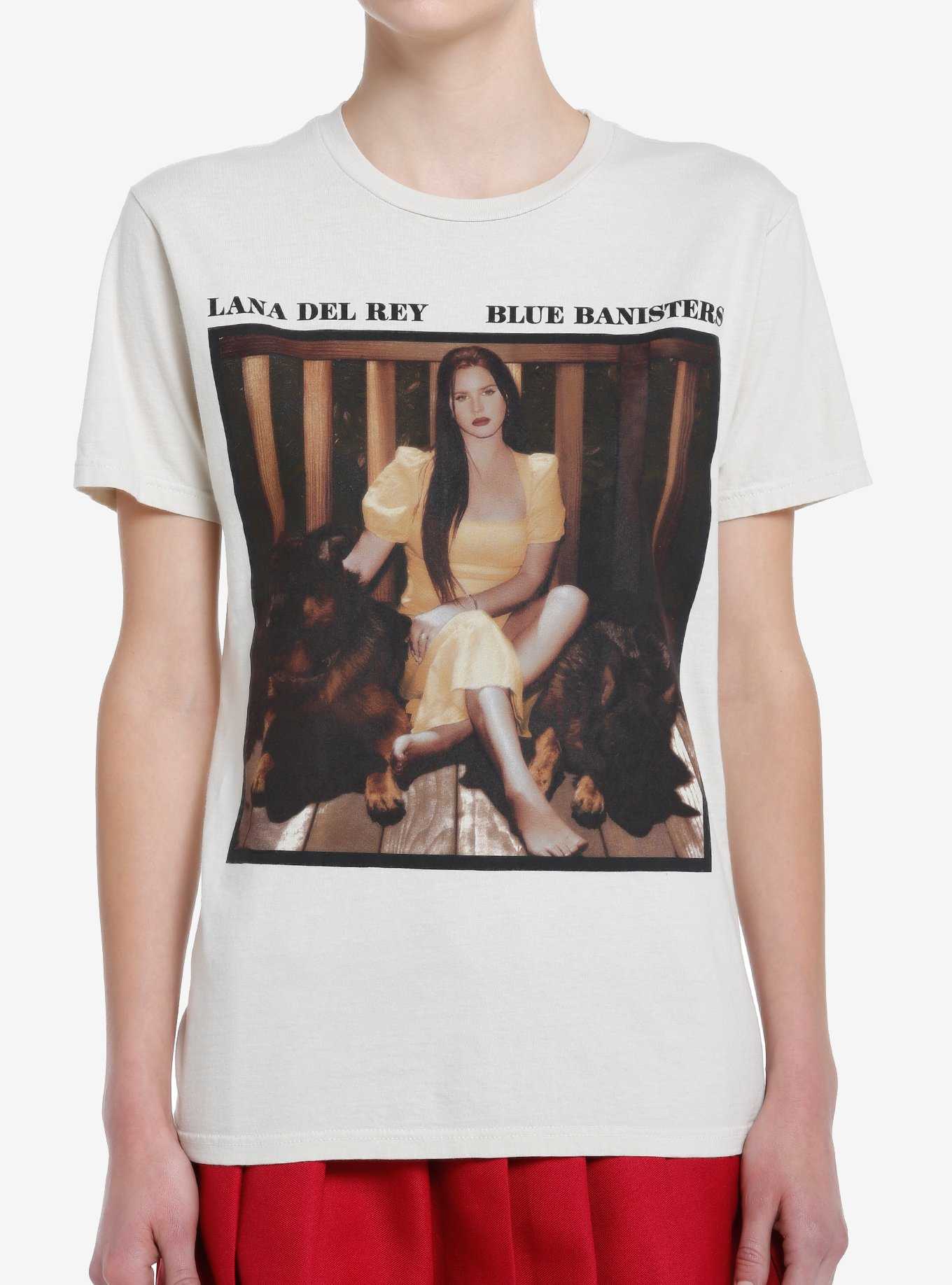 Lana Del Rey Blue Banisters Portrait Boyfriend Fit Girls T-Shirt, CREAM, hi-res