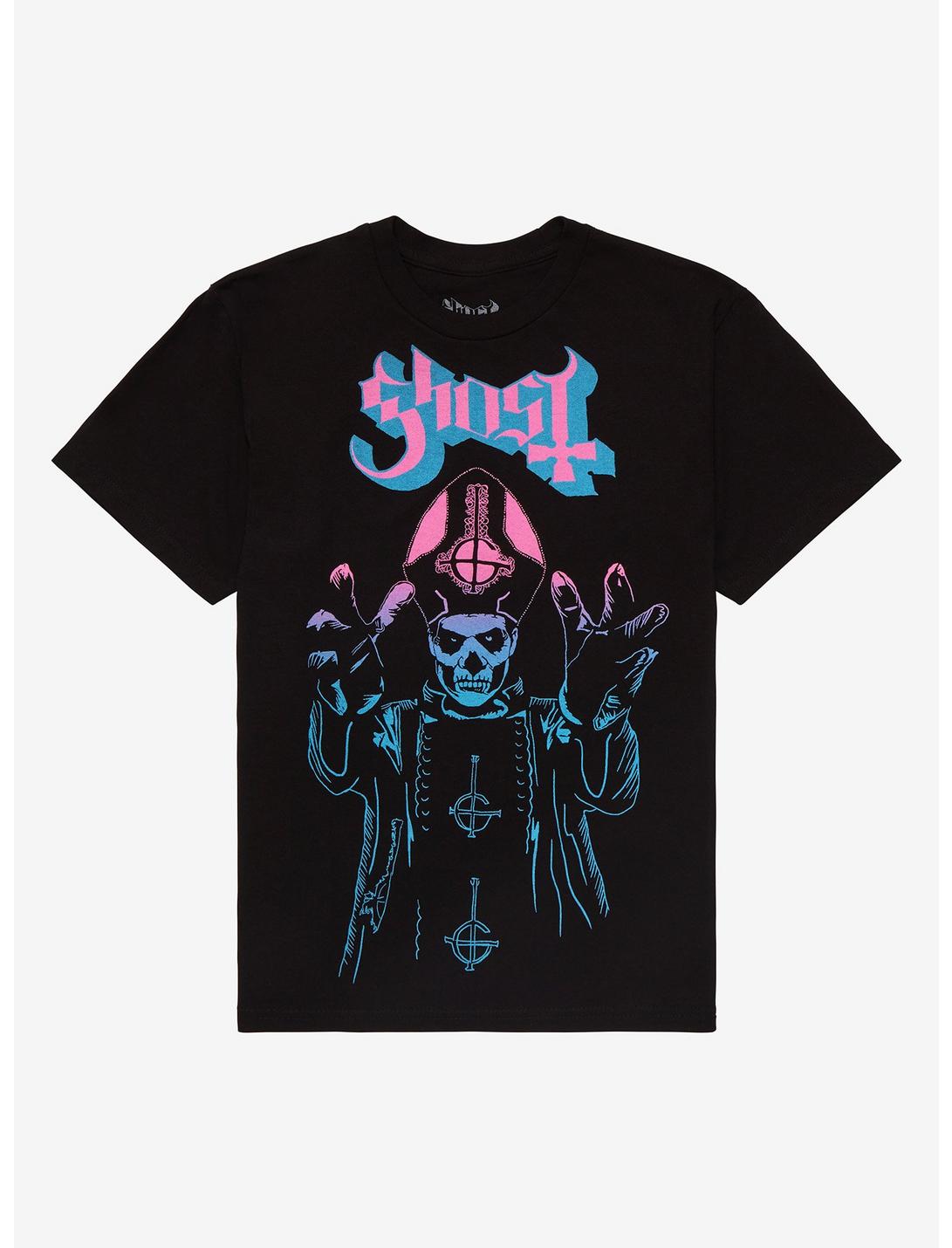 Ghost Papa Emeritus II Ombre Boyfriend Fit Girls T-Shirt, BLACK, hi-res