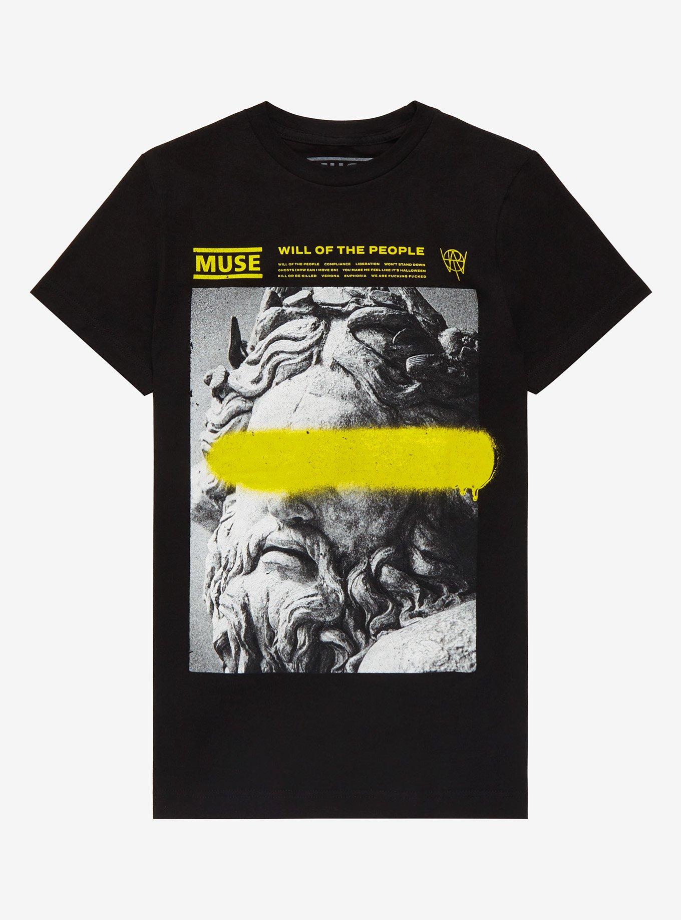Muse Will Of The People Track List Boyfriend Fit Girls T-Shirt, BLACK, hi-res