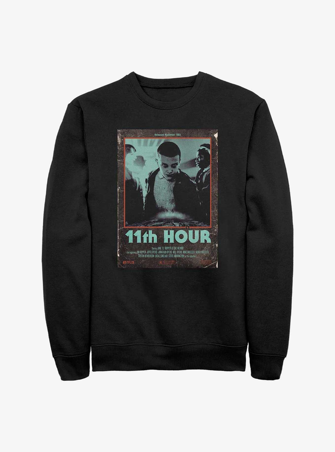 Stranger Things 11th Hour Sweatshirt, BLACK, hi-res