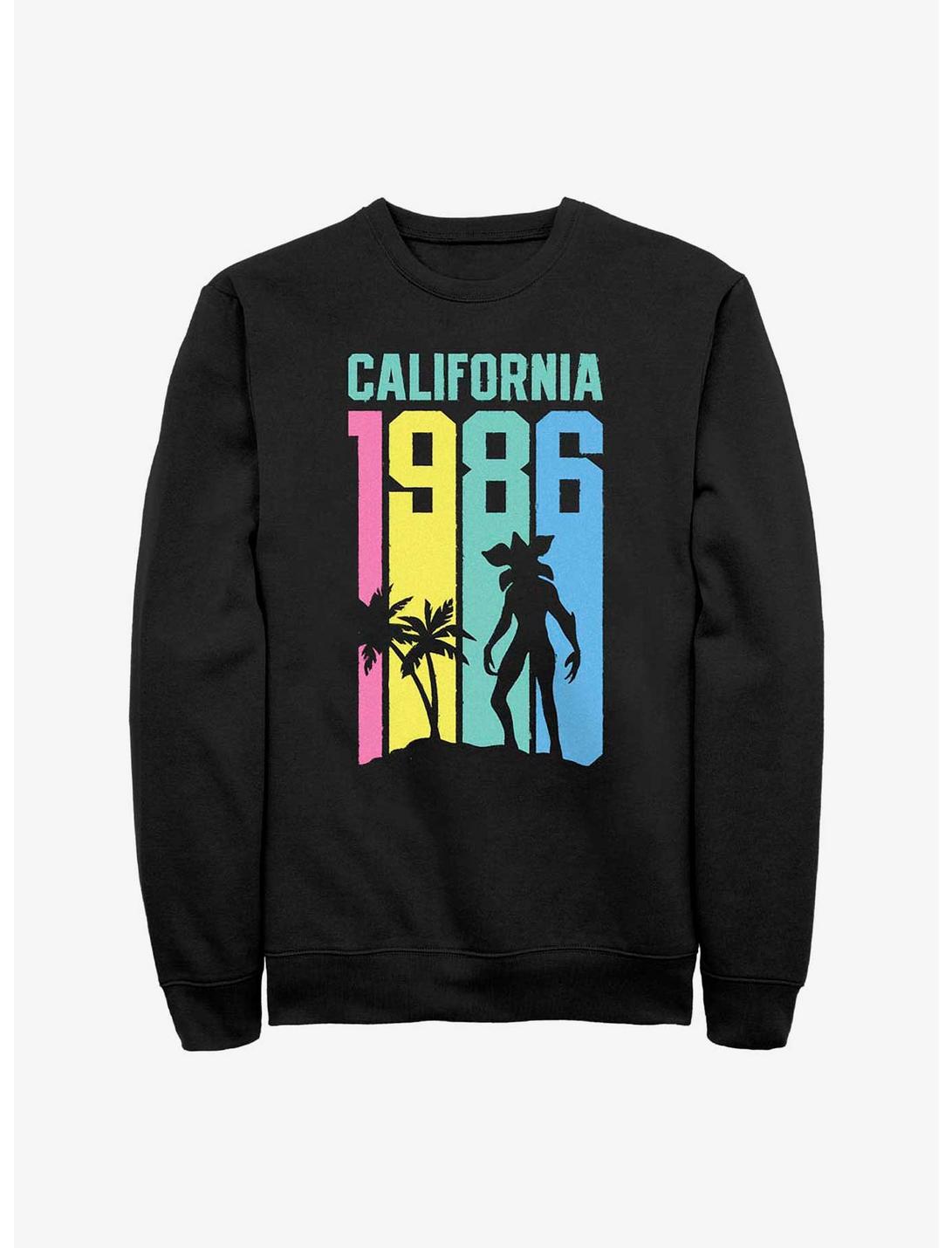 Stranger Things California Demogorgon Sweatshirt, BLACK, hi-res