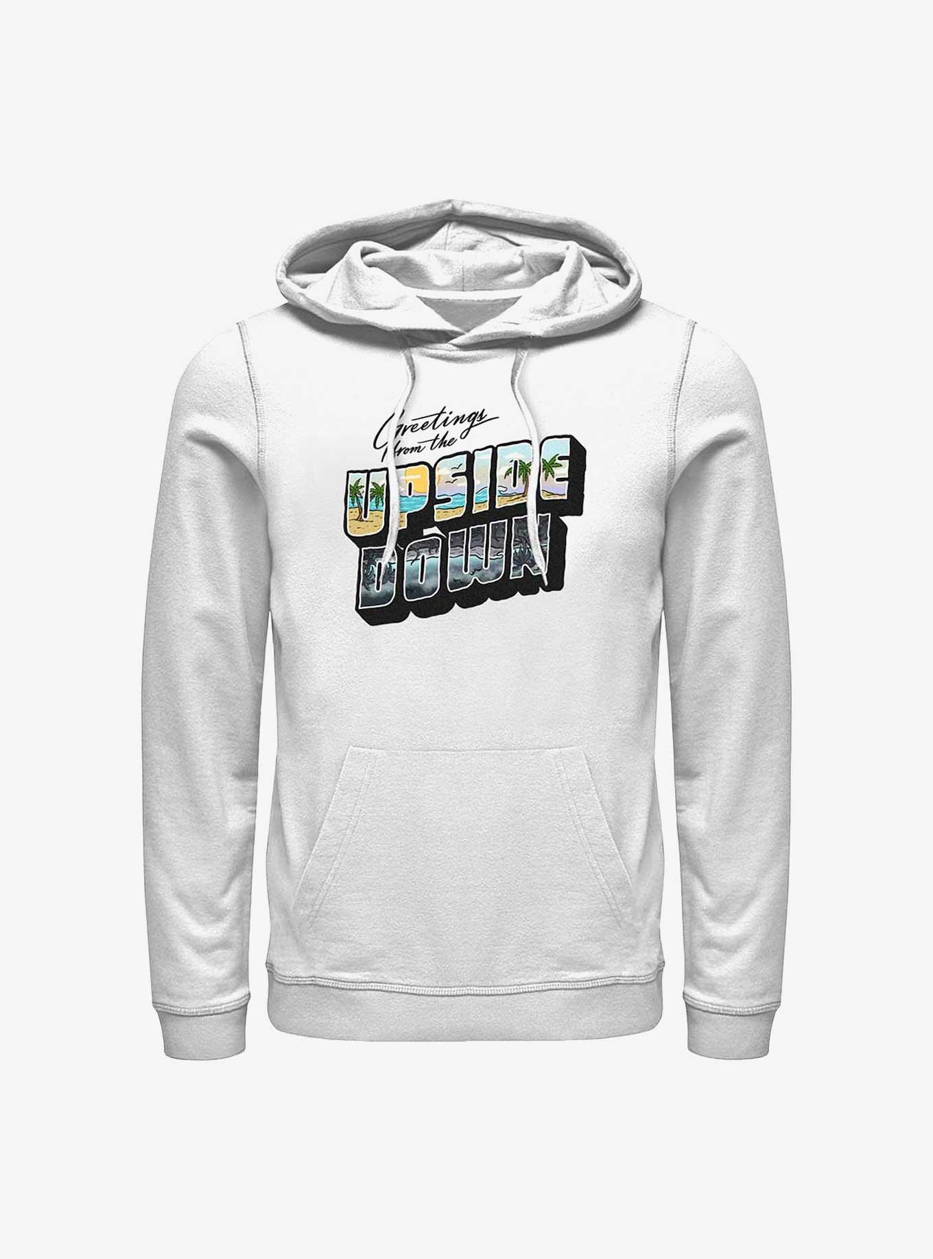 Stranger Things Upside Down Postcard Hoodie, WHITE, hi-res