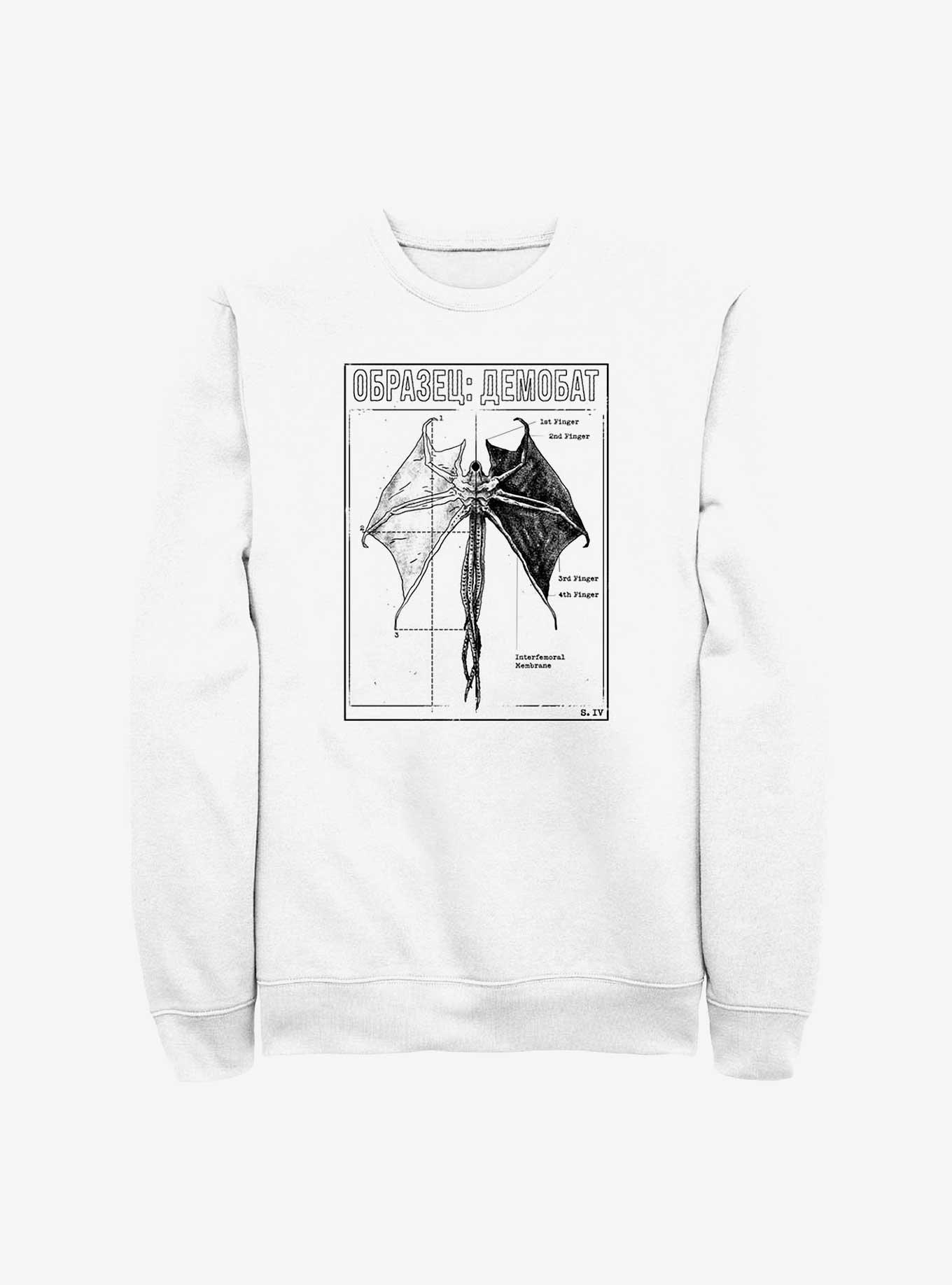 Stranger Things Demobat Sweatshirt, WHITE, hi-res