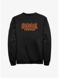 Stranger Things Fire Logo Sweatshirt, BLACK, hi-res