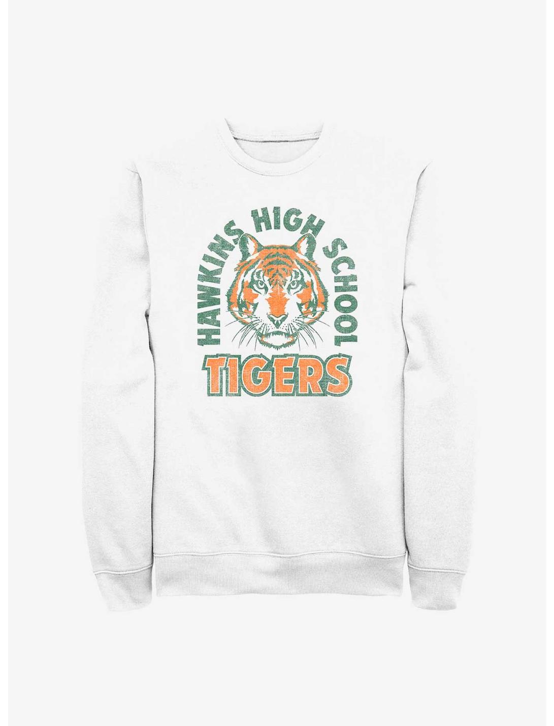 Stranger Things Hawkins High School Tigers Arch Sweatshirt, WHITE, hi-res