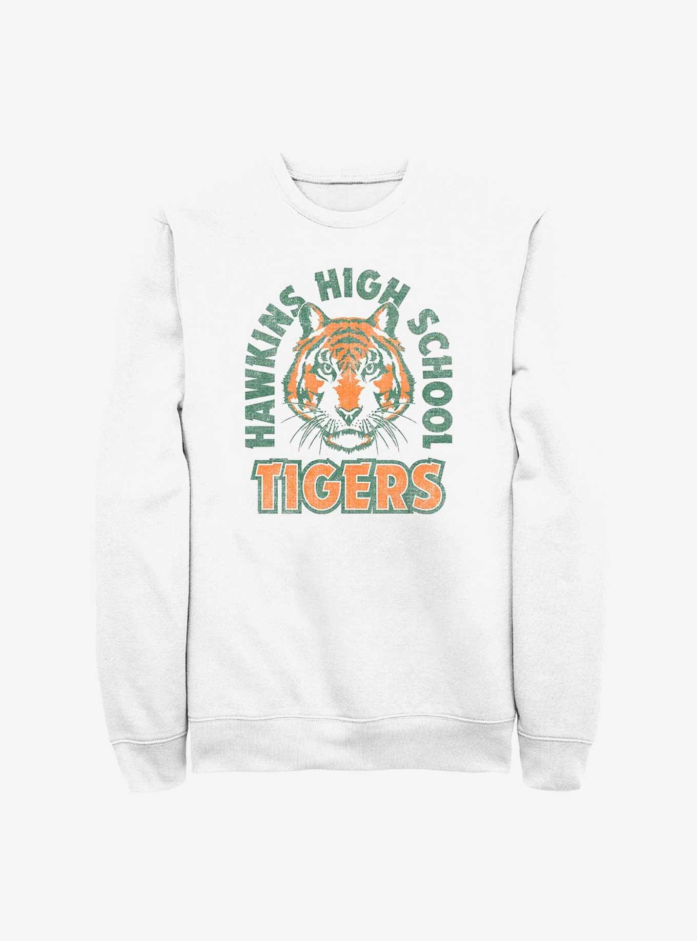 Stranger Things Hawkins High School Tigers Arch Sweatshirt, WHITE, hi-res