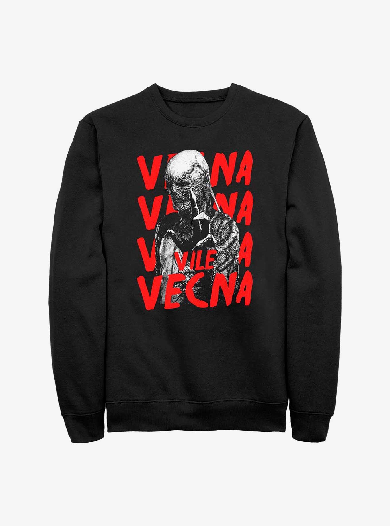 Stranger Things Vecna Horror Poster Sweatshirt, BLACK, hi-res