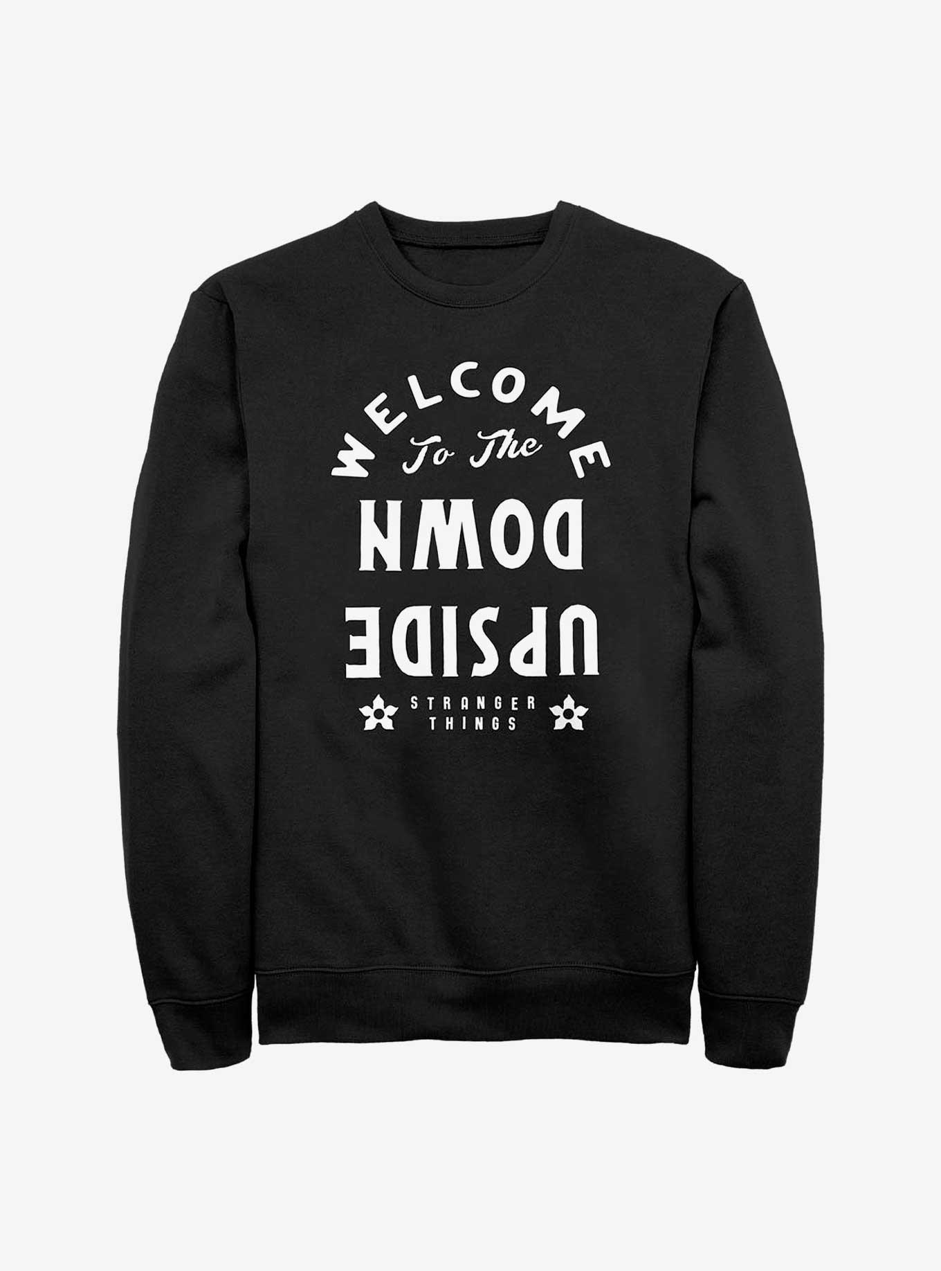 Stranger Things Welcome To The Upside Down Sweatshirt, BLACK, hi-res