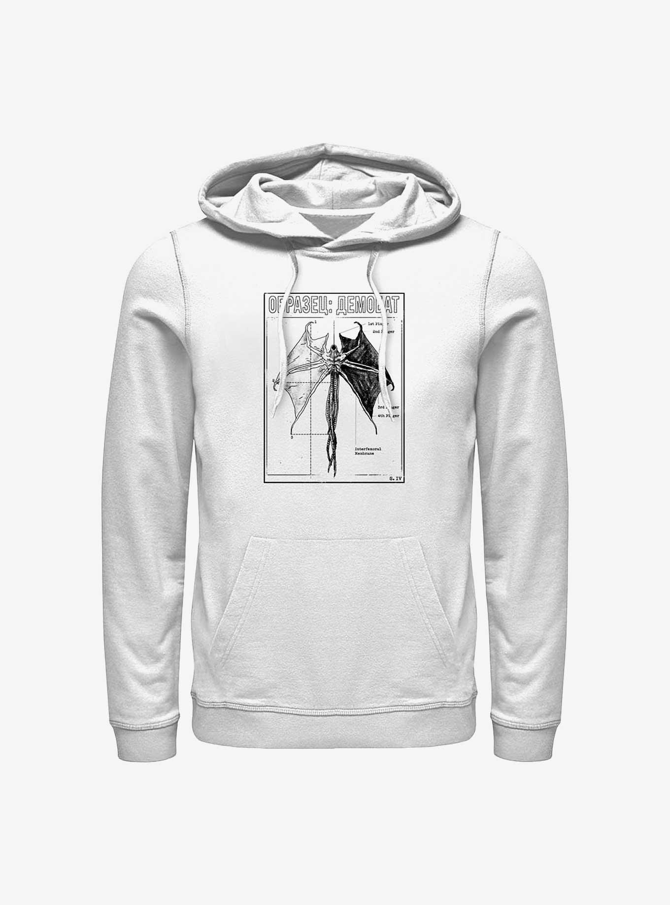 Stranger Things Demobat Hoodie, WHITE, hi-res