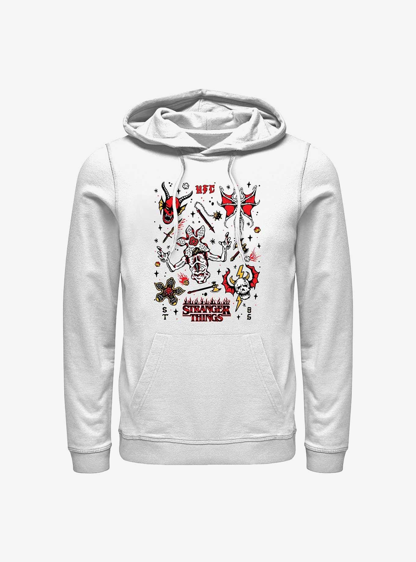 Stranger Things Flash Sheet Hoodie, WHITE, hi-res