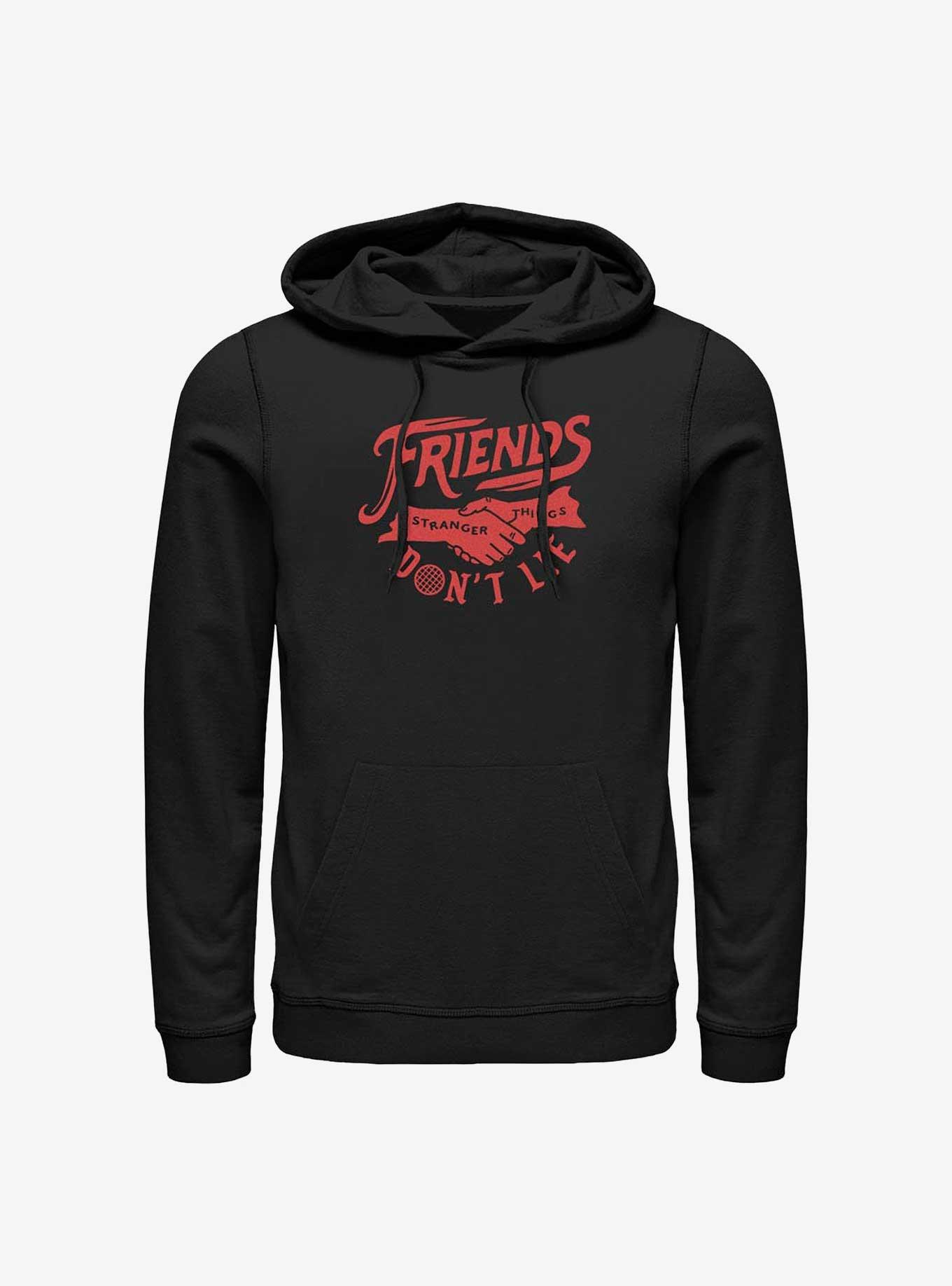 Stranger Things Friends Don't Lie Hoodie, BLACK, hi-res