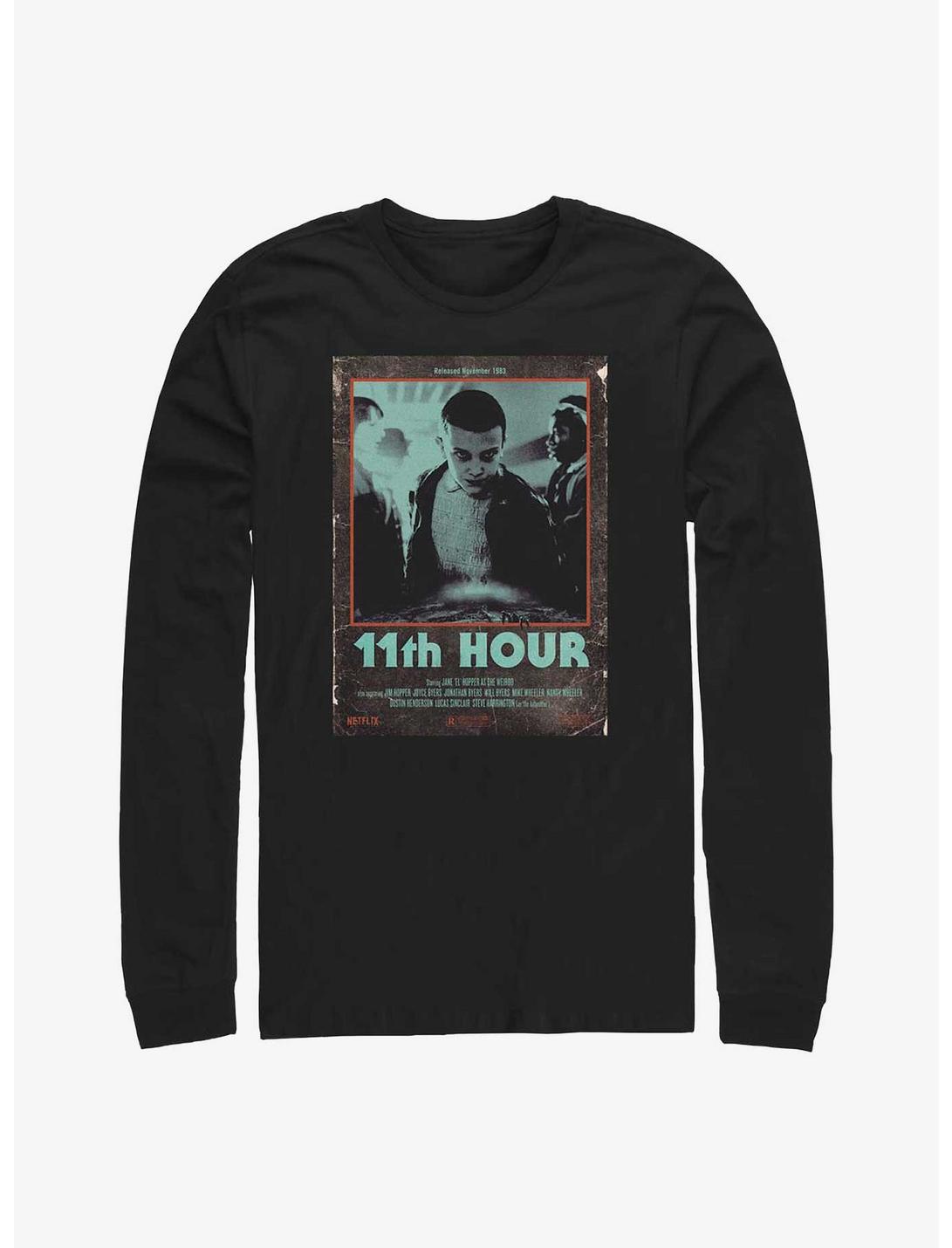 Stranger Things 11th Hour Long-Sleeve T-Shirt, BLACK, hi-res