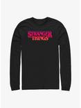 Stranger Things Grunge Logo Long-Sleeve T-Shirt, BLACK, hi-res
