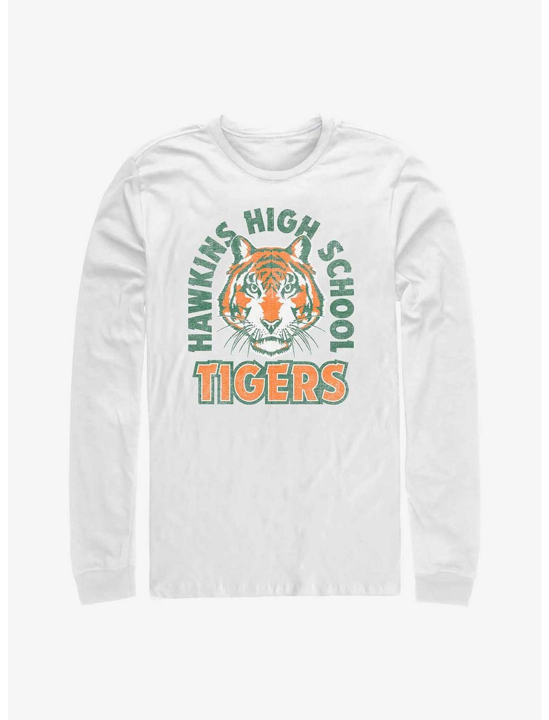 Stranger Things Hawkins High School Tigers Arch Long-Sleeve T-Shirt, WHITE, hi-res