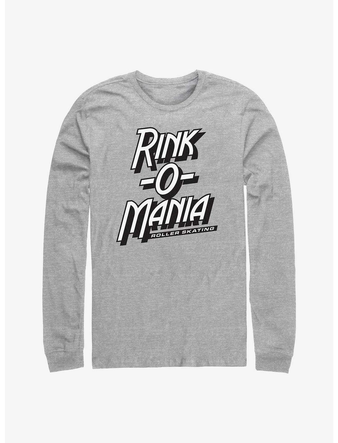Stranger Things Rink O Mania Logo Long-Sleeve T-Shirt, ATH HTR, hi-res