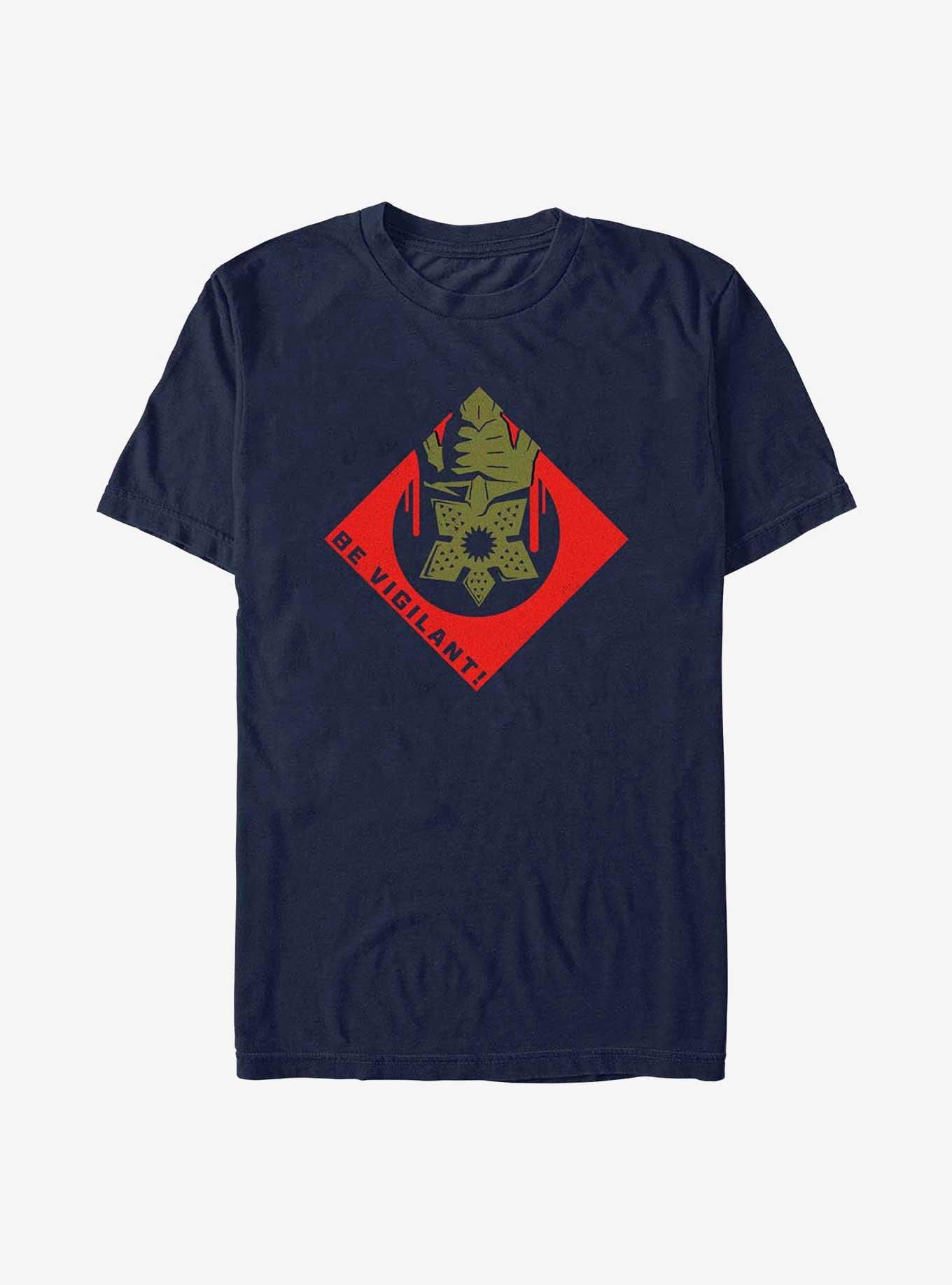 Stranger Things Be Vigilant! Badge T-Shirt, , hi-res