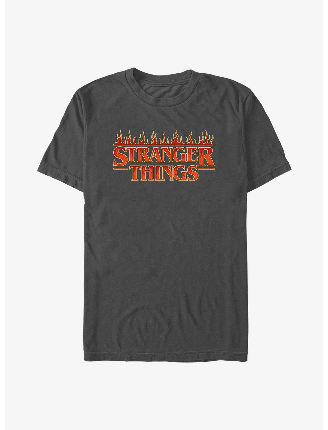 Stranger Things Fire Logo T-Shirt, CHARCOAL, hi-res