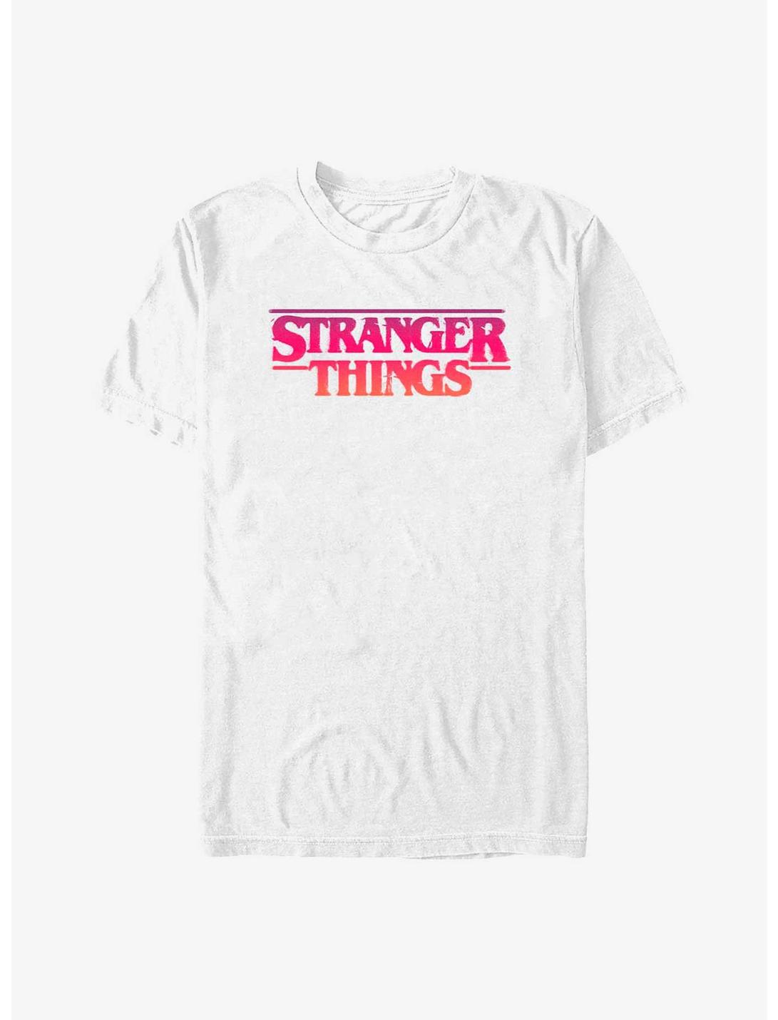 Stranger Things Grunge Logo T-Shirt, WHITE, hi-res