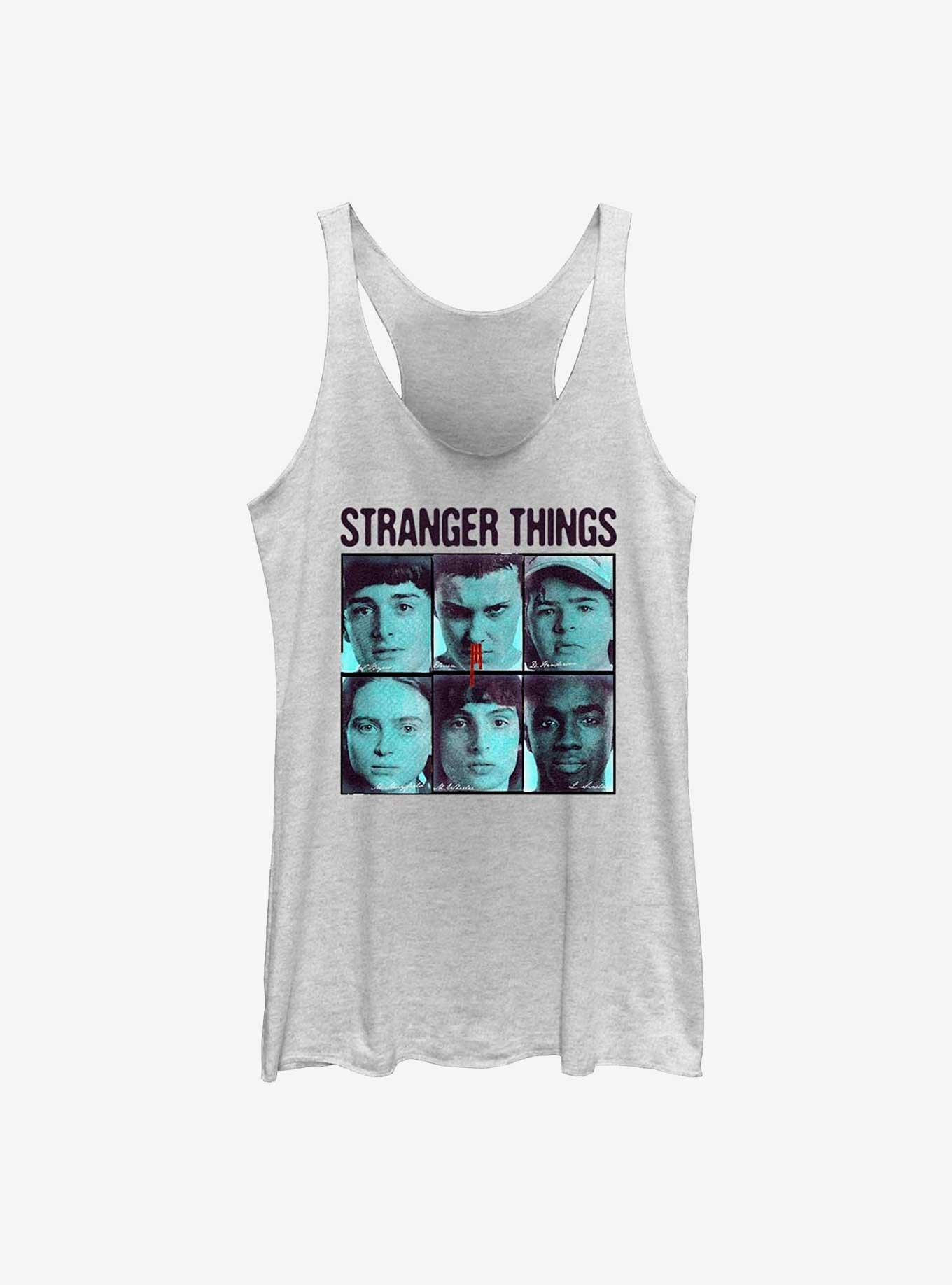 Stranger Things Grid Gang Womens Tank Top, WHITE HTR, hi-res
