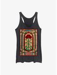 Stranger Things Stained Glass Door Womens Tank Top, BLK HTR, hi-res