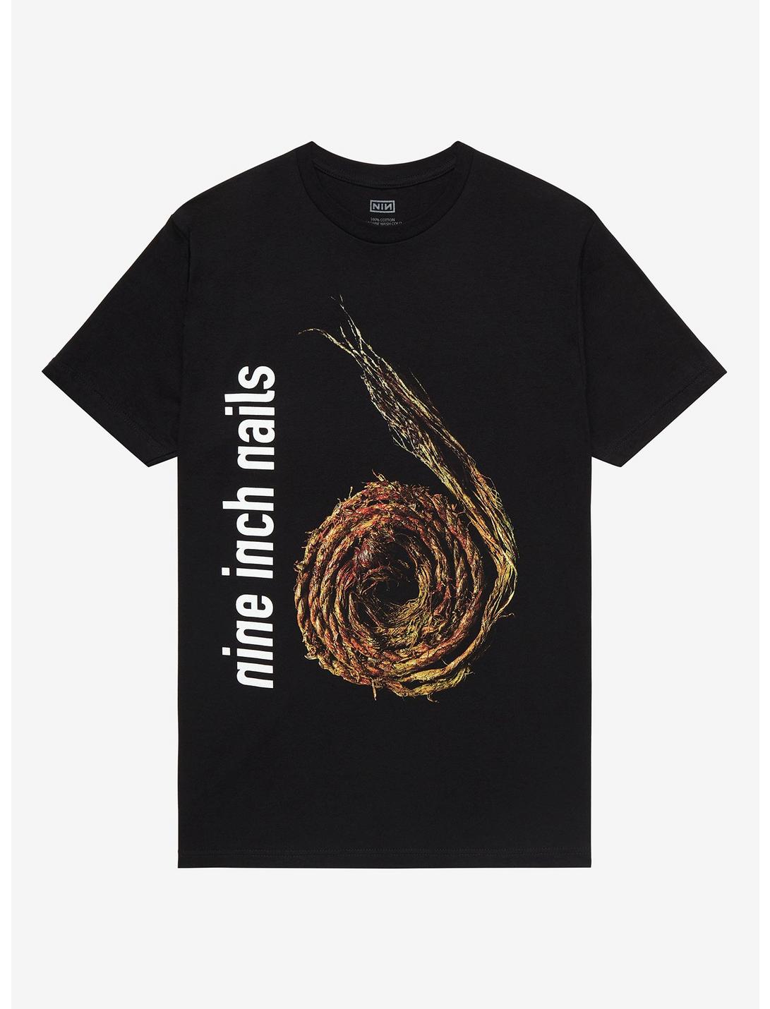 Nine Inch Nails Spiral Boyfriend Fit Girls T-Shirt, BLACK, hi-res