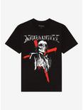 Megadeth Vic Rattlehead Cross Boyfriend Fit Girls T-Shirt, BLACK, hi-res