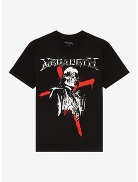 Megadeth Vic Rattlehead Cross Boyfriend Fit Girls T-Shirt, , hi-res
