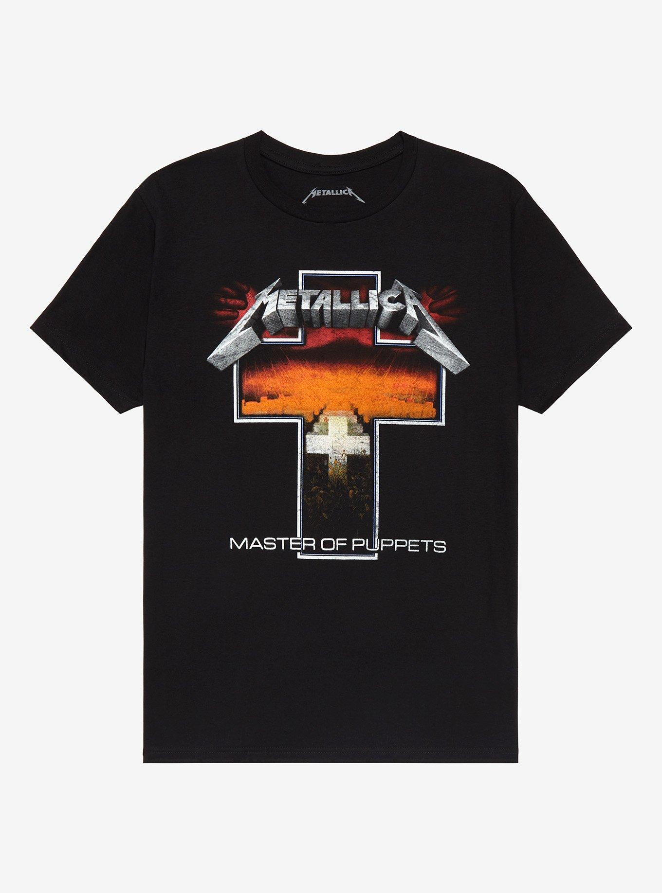 Maglietta Metallica Limited Edition – Design Distressed Master Of Puppets, Bianca, Taglia M Uomo (Unisex)