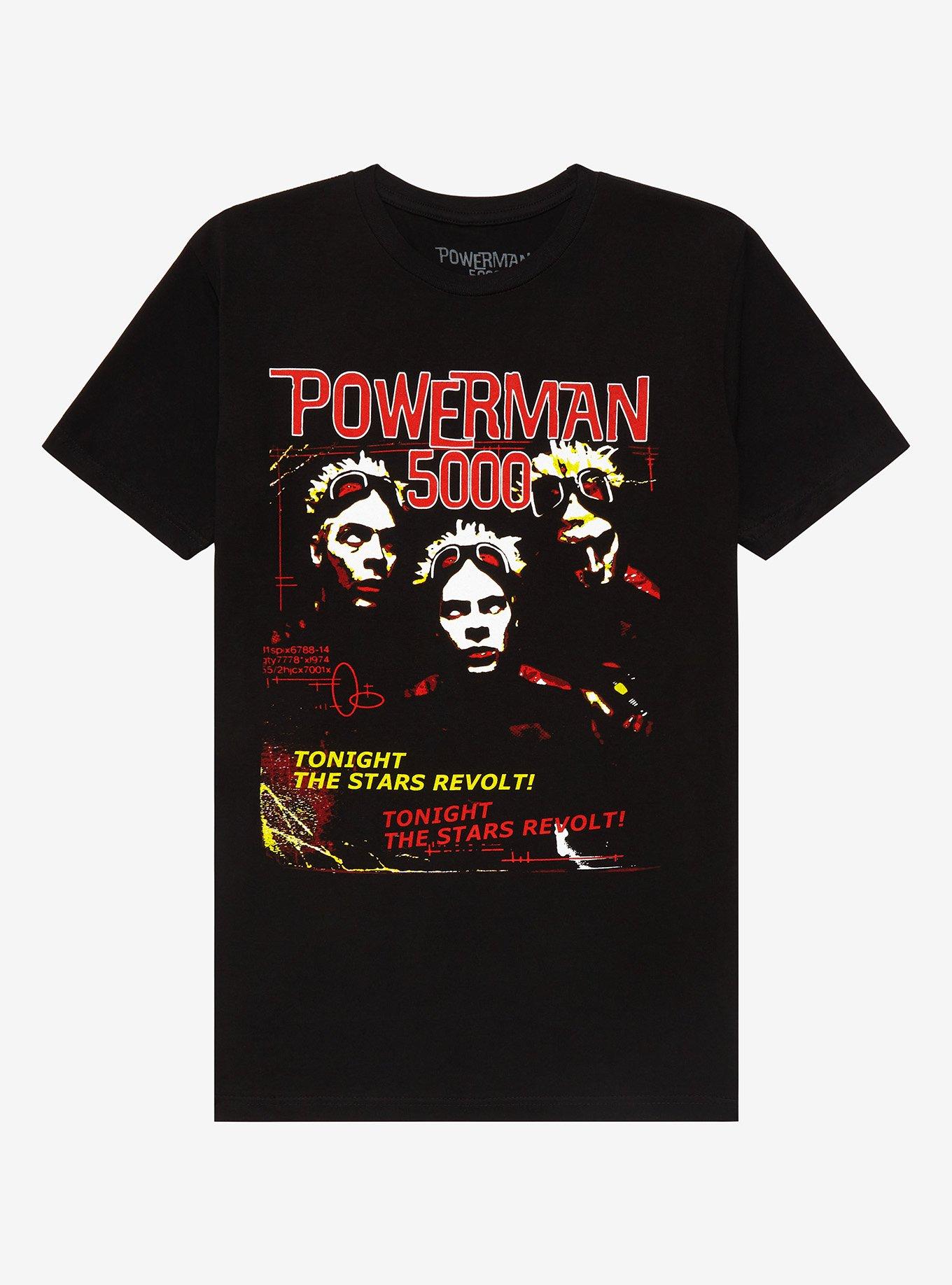 Powerman 5000 Tonight The Stars Revolt T-Shirt, BLACK, hi-res