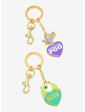 Loungefly Disney Pixar Monsters, Inc. Mike & Celia Pet Names Keychain Set - BoxLunch Exclusive, , hi-res