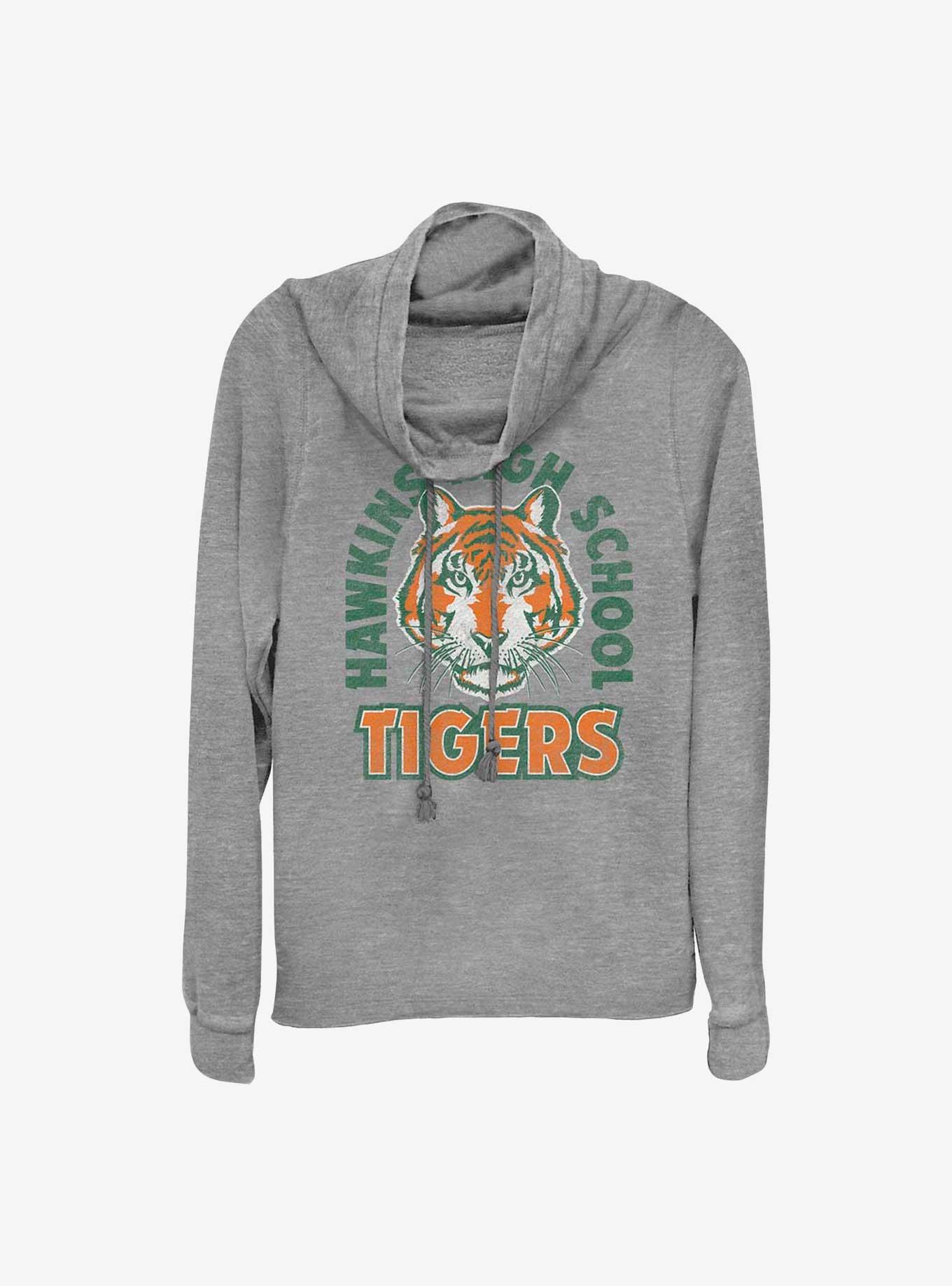 Stranger Things Hawkins Tigers Cowl Neck Long-Sleeve Top