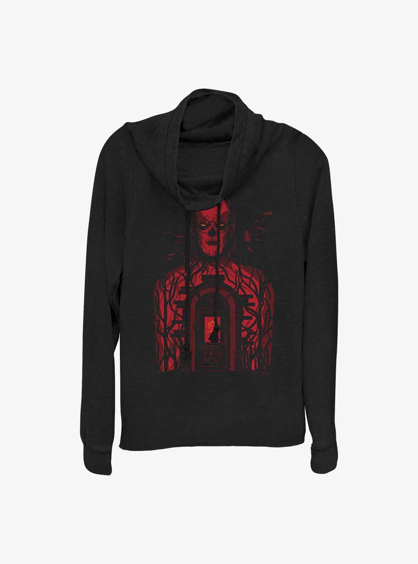 Stranger Things Vecna Door Cowl Neck Long-Sleeve Top