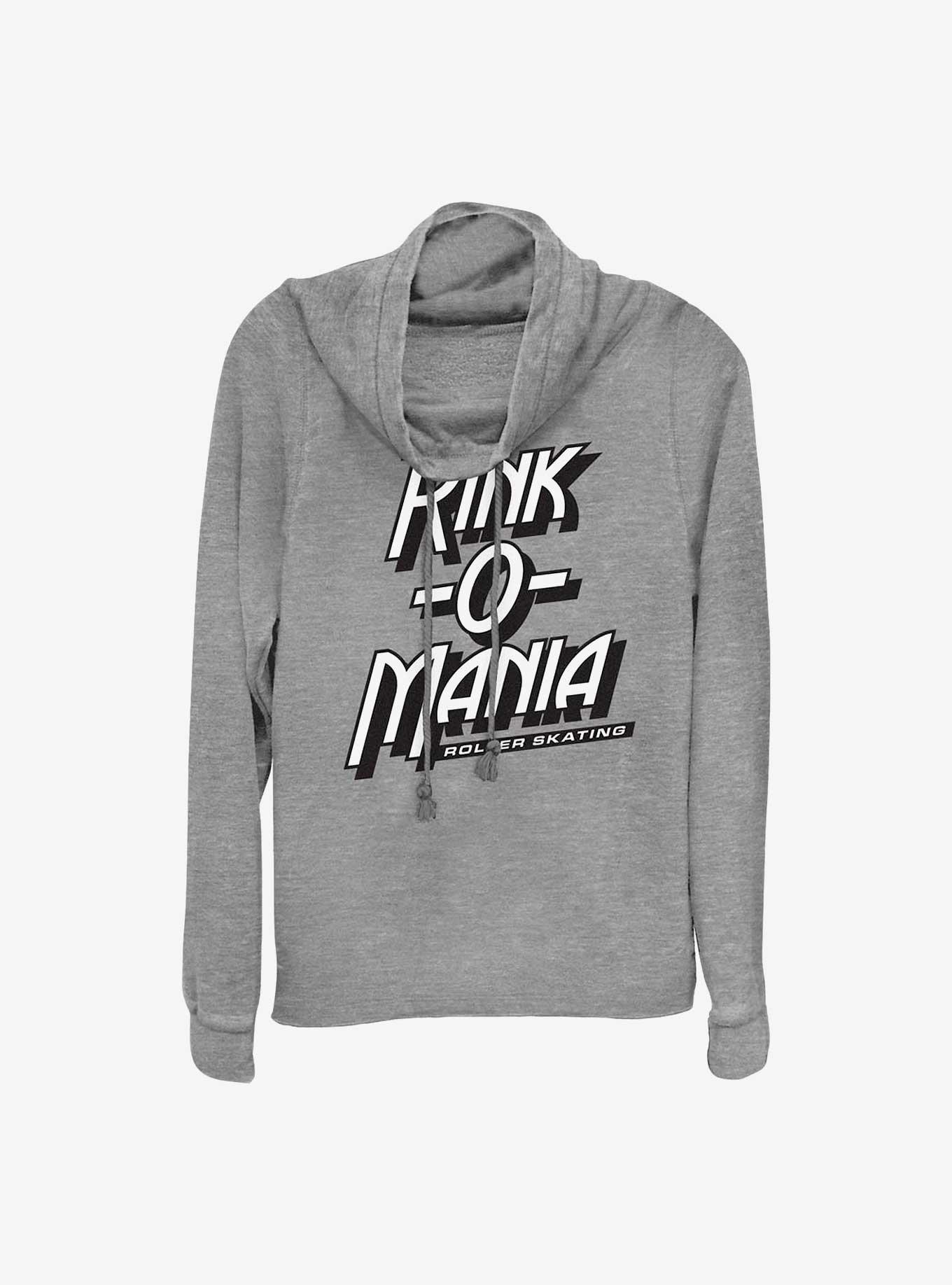 Stranger Things Rink-O-Mania Logo Cowl Neck Long-Sleeve Top, , hi-res