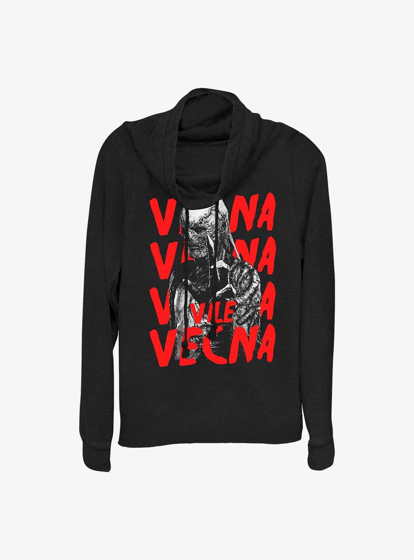 Stranger Things Vile Vecna Cowl Neck Long-Sleeve Top