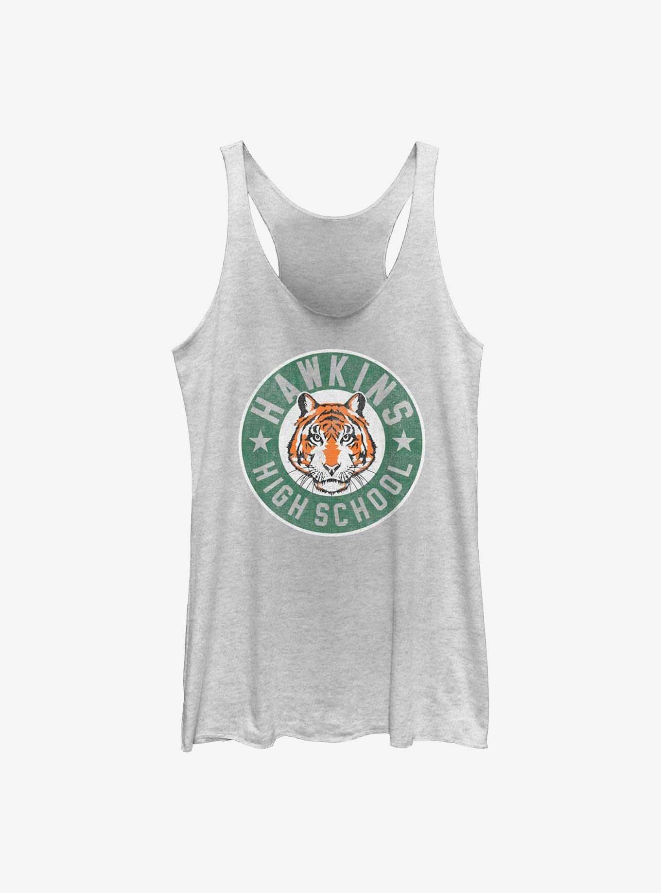 Stranger Things Hawkins Emblem Girls Tank, WHITE HTR, hi-res