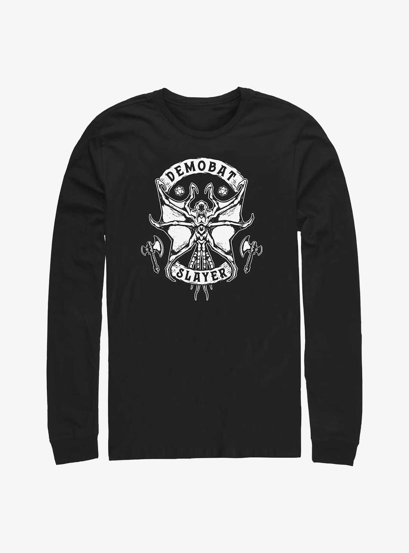 Stranger Things Demobat Slayer Long-Sleeve T-Shirt, BLACK, hi-res