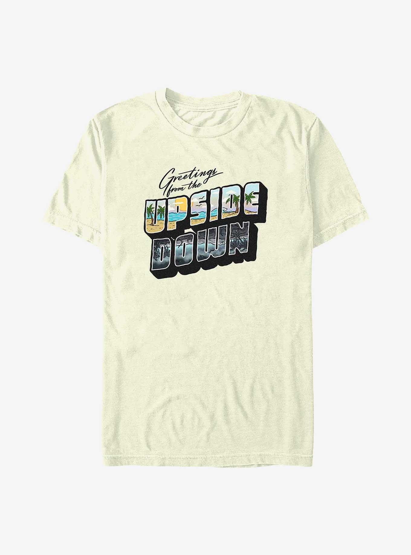 Stranger Things Upside Down Postcard T-Shirt, NATURAL, hi-res