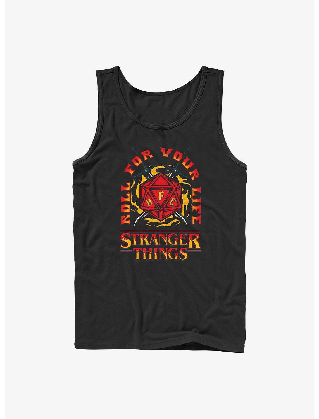 Stranger Things Fire and Dice Tank, BLACK, hi-res