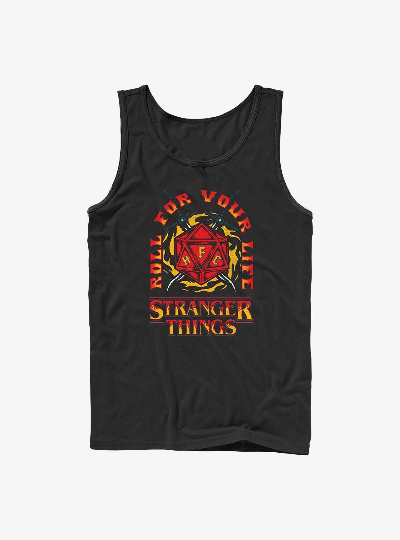 Stranger Things Fire and Dice Tank, BLACK, hi-res