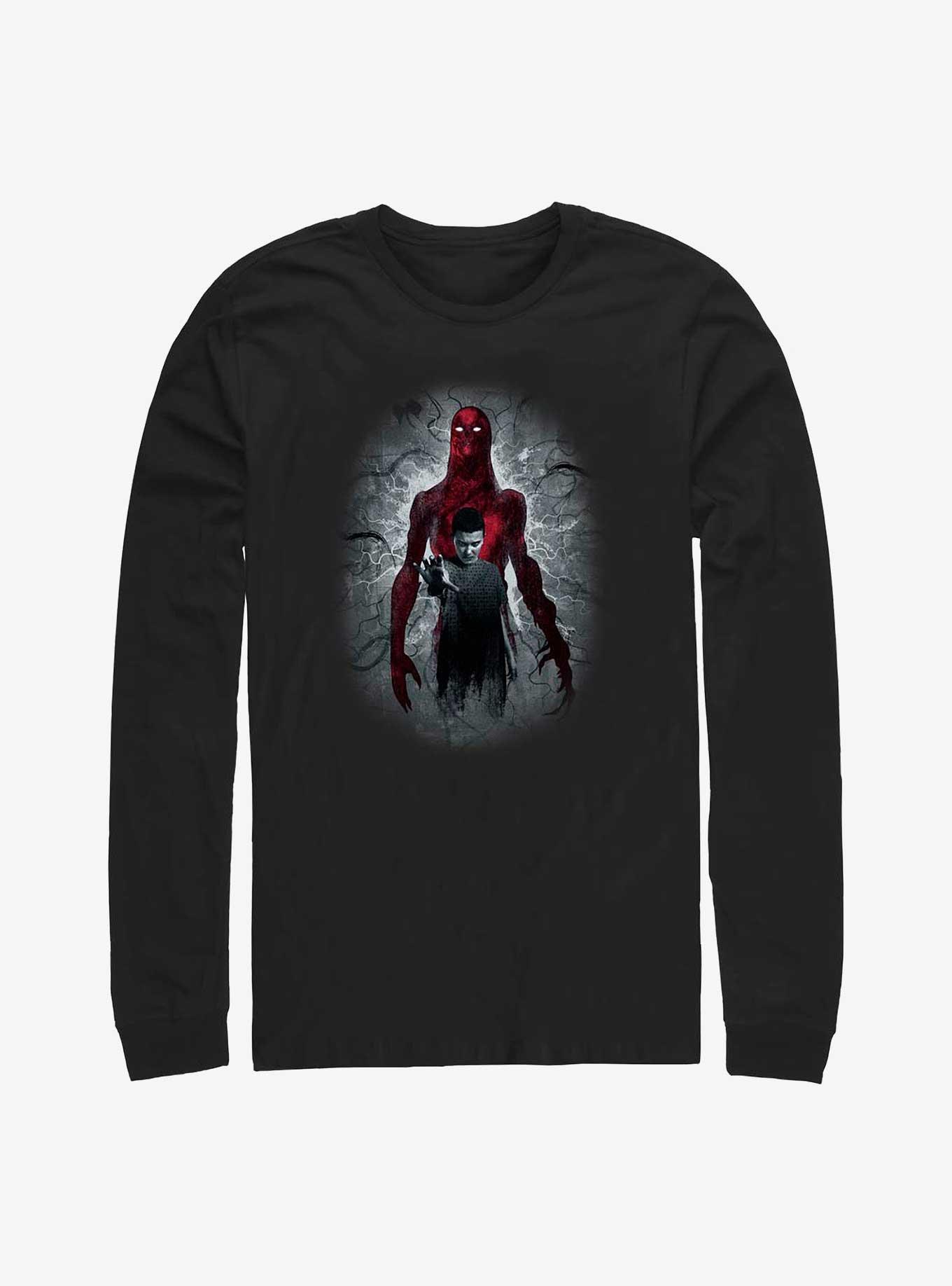 Stranger Things Vecna and Eleven Long-Sleeve T-Shirt - BLACK | Hot Topic