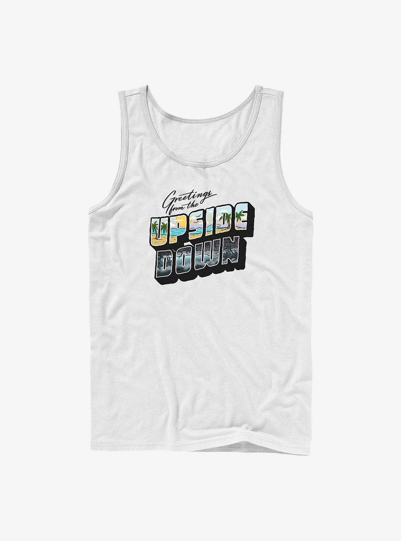 Stranger Things Upside Down Postcard Tank, WHITE, hi-res
